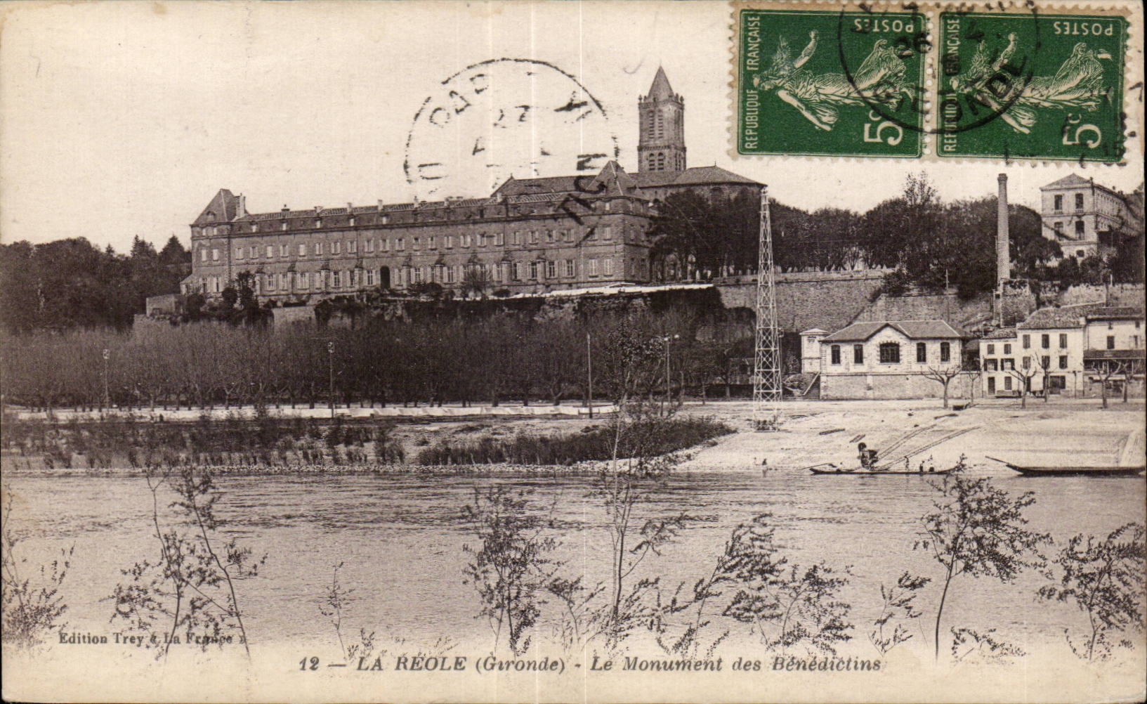 La Réole (Gironde) — Le Monument des Bénédictins — Édition Trey & La France, n°12