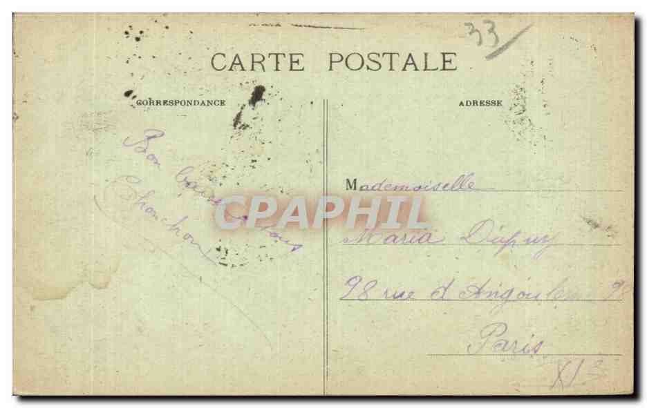 La Réole (Gironde) — Le Monument des Bénédictins — Édition Trey & La France, n°12 — Rückseite