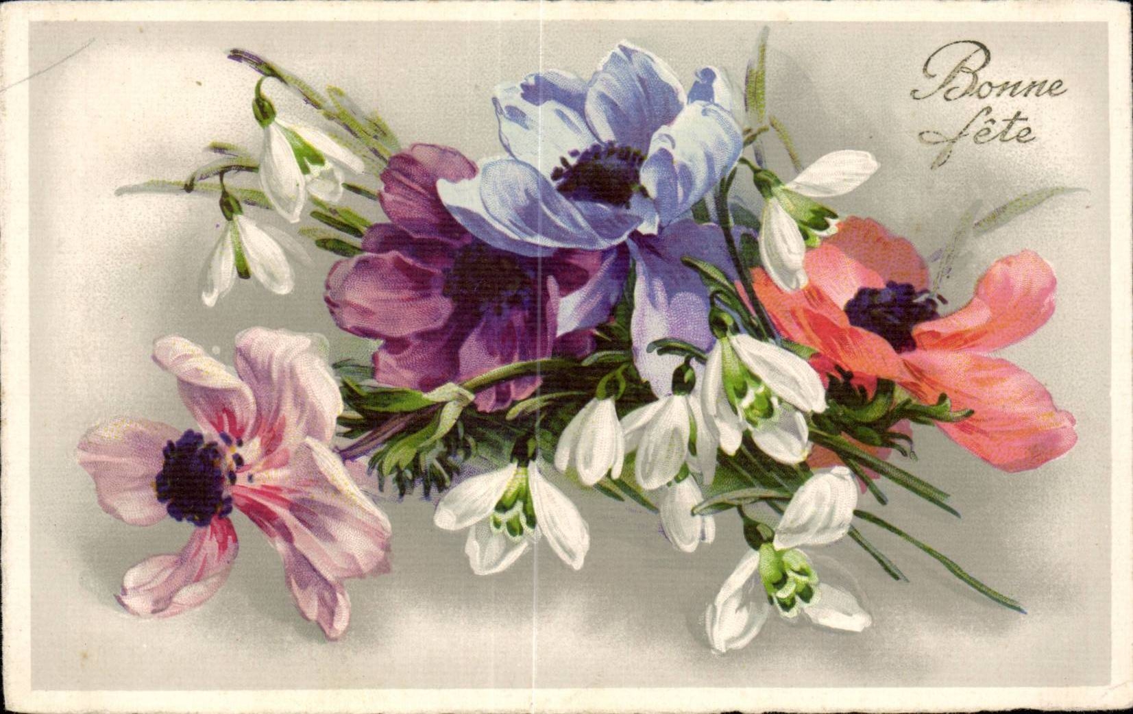 Fleurs Bonne Fete - CPA 