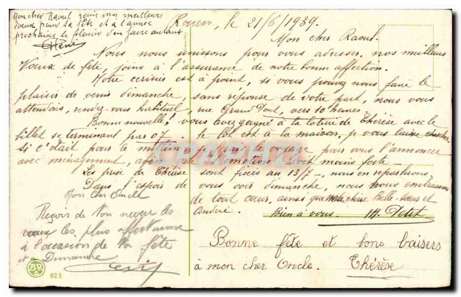 Fleurs Bonne Fete - CPA  — Verso