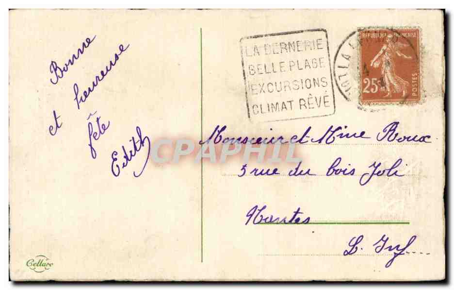 Fleurs Bonne Fete - CPA  — Verso