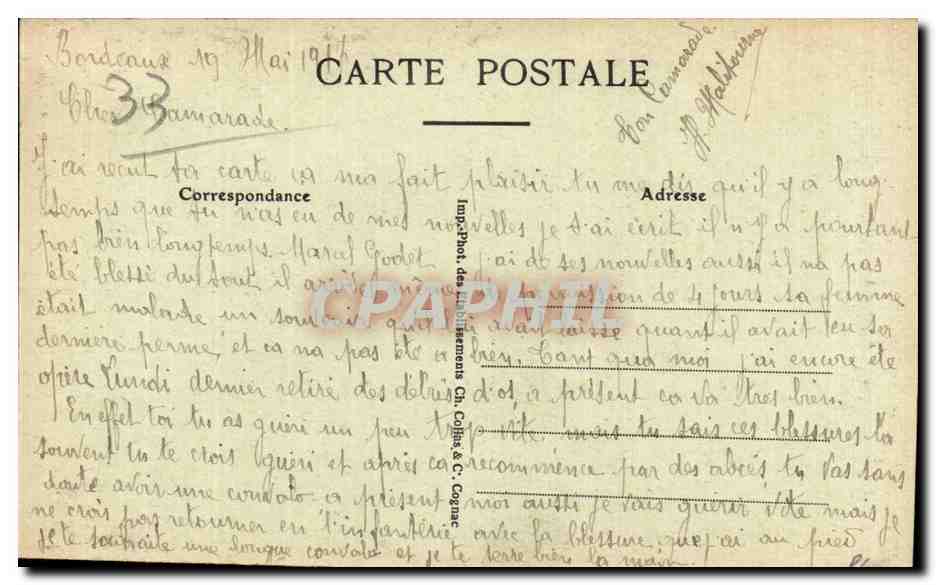 CPA Bordeaux Tour Pey Berland Edifiee de 1456 a 1463 — Verso