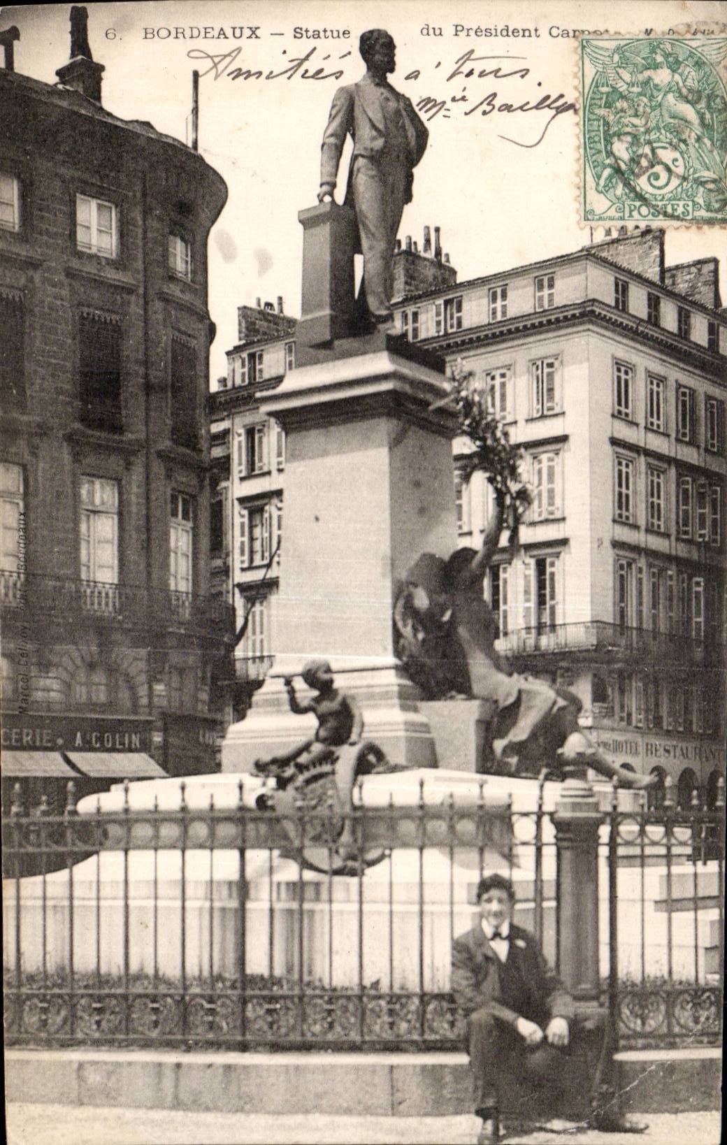 CPA Bordeaux Statue du President Carnot