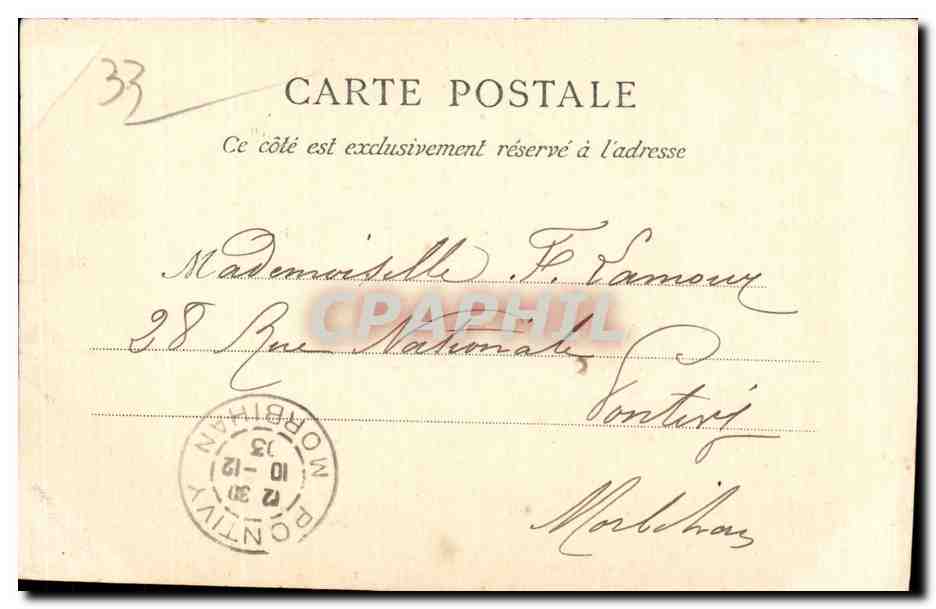 CPA Bordeaux Statue du President Carnot — Verso