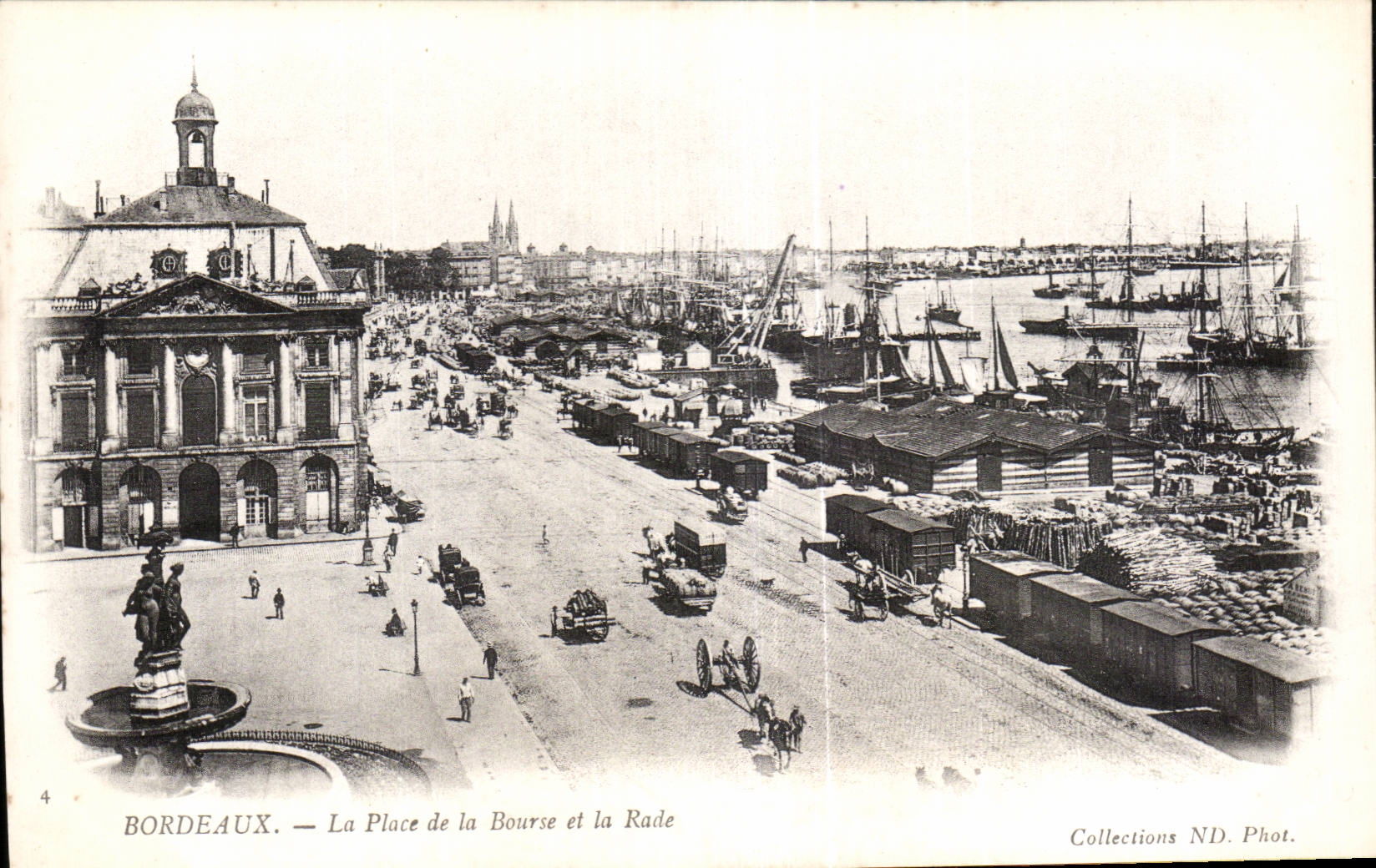 Bordeaux — La Place de la Bourse et la Rade — Collections ND. Phot.