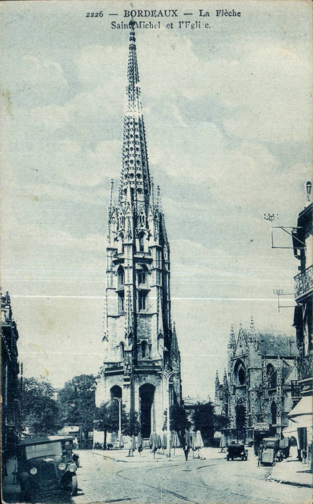 CPA Bordeaux La Fieche Sain Miehel et I Eglise