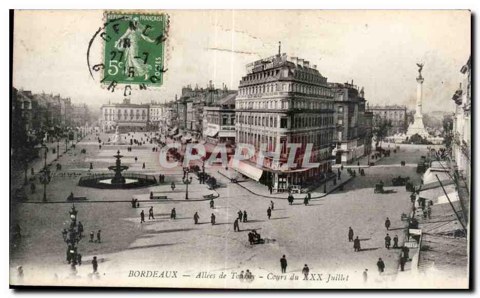 CPA Bordeaux Allees de Touny Cours du XXX Juillet
