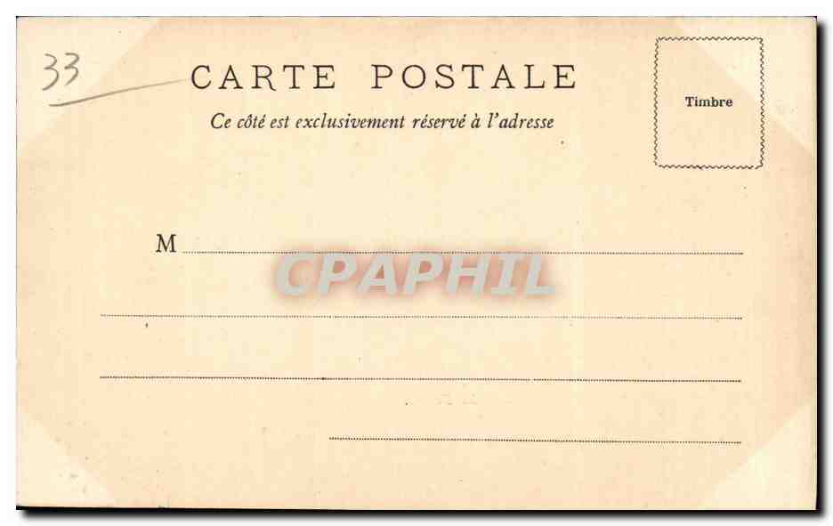 CPA Bordeaux La Douane — Verso