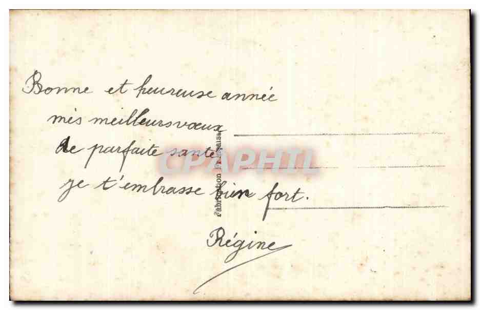 CPA Fantaisie Fleur Bonne annee — Verso