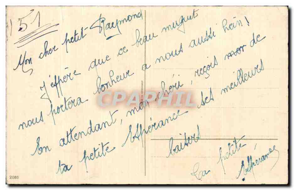 CPA Fantaisie Fleur Muguet — Verso