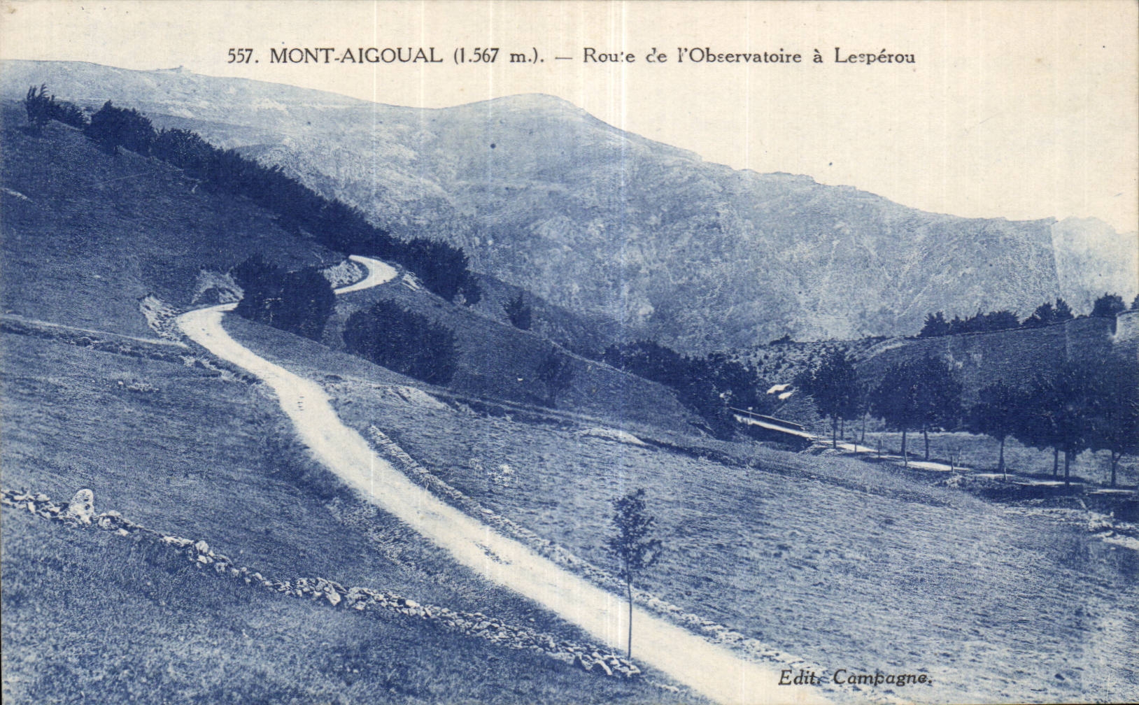 Mont-Aigoual (1.567 m.) — Route de l'Observatoire à Lespérrou — Édite Campagne, n° 557