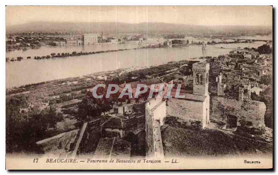 CPA Beaucaire Panorama de Beaucaire et Tarascon