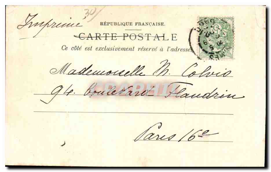 CPA Nimes Catherale — Rückseite