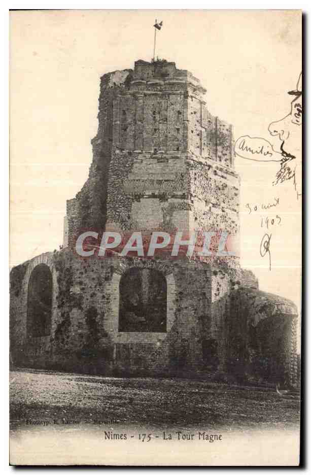 CPA Nimes 175 La Tour Magne