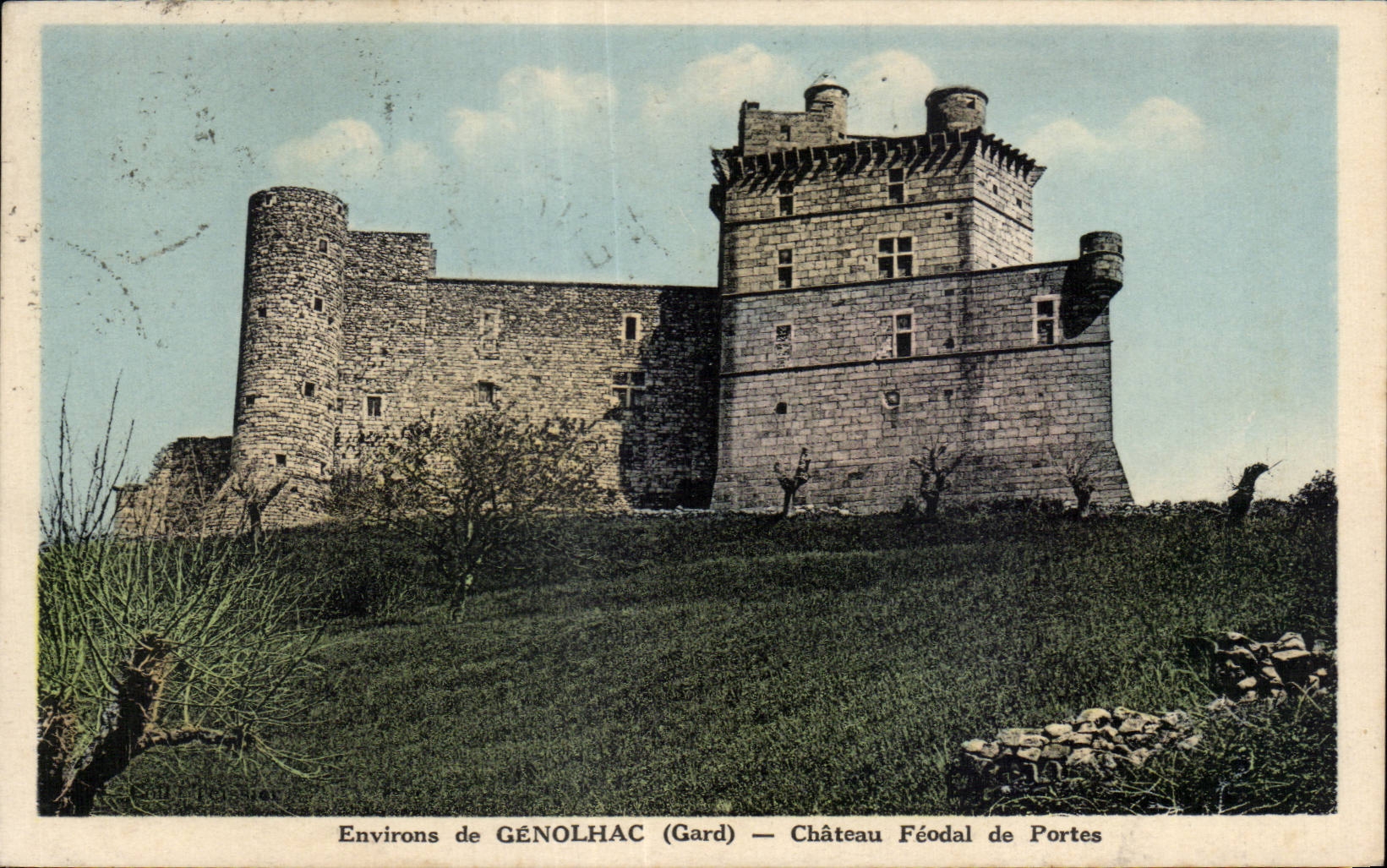 CPA Environs de Genolhac Gard Chateau Feodal de Portes