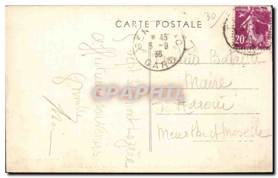 CPA Environs de Genolhac Gard Chateau Feodal de Portes — Rückseite