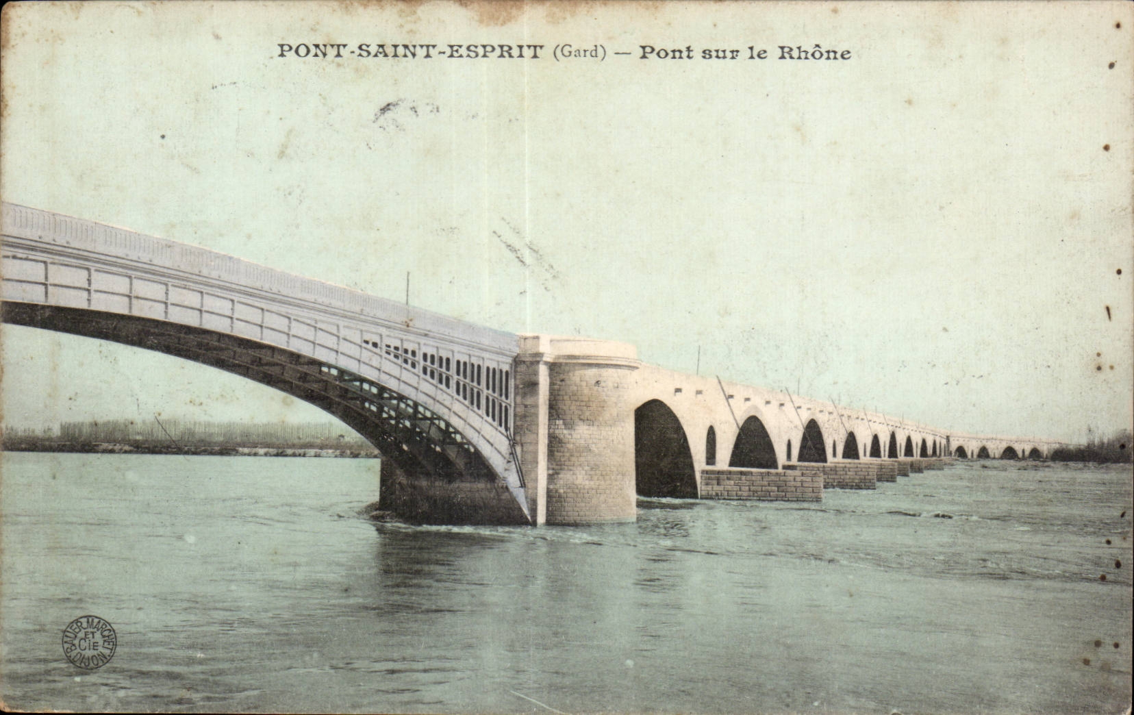 CPA Pont Saint Esprit Gard Pont Sur le Rhone