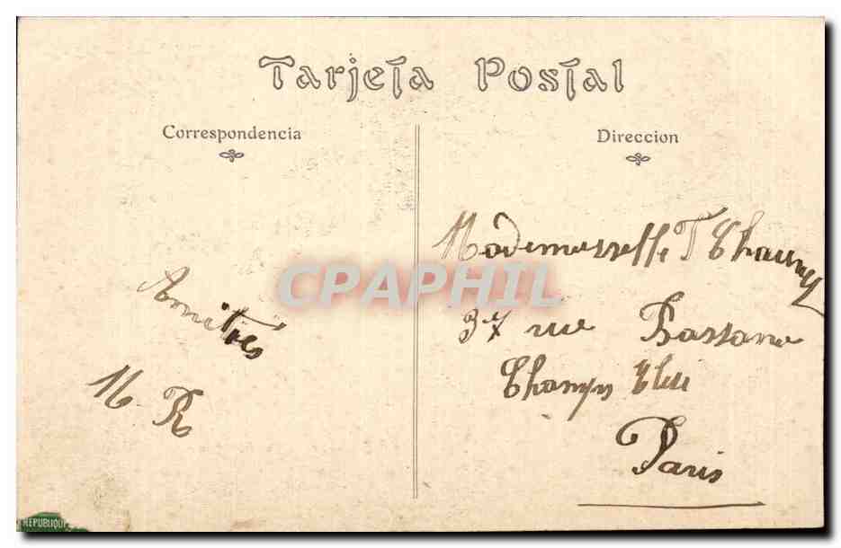 Corrida de Toros — Paso de Muleta — 1922 — Reverso