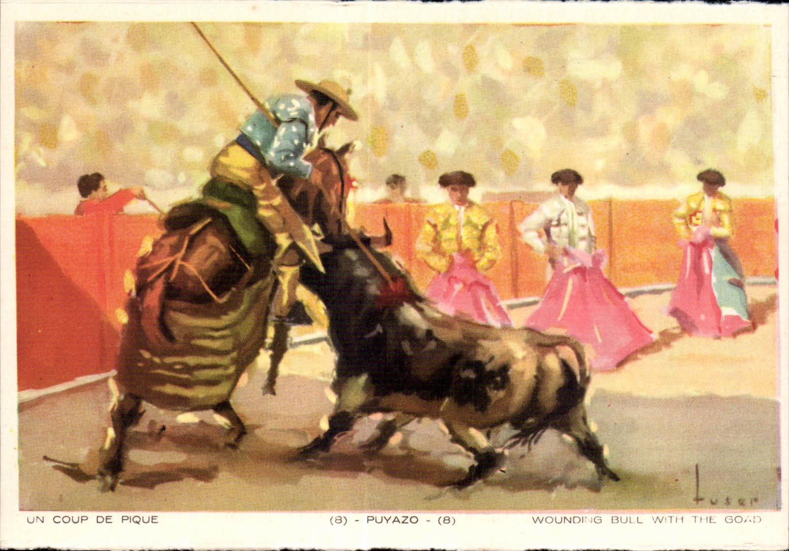 CPA Corrida Un Coup de Pique Puyazo 