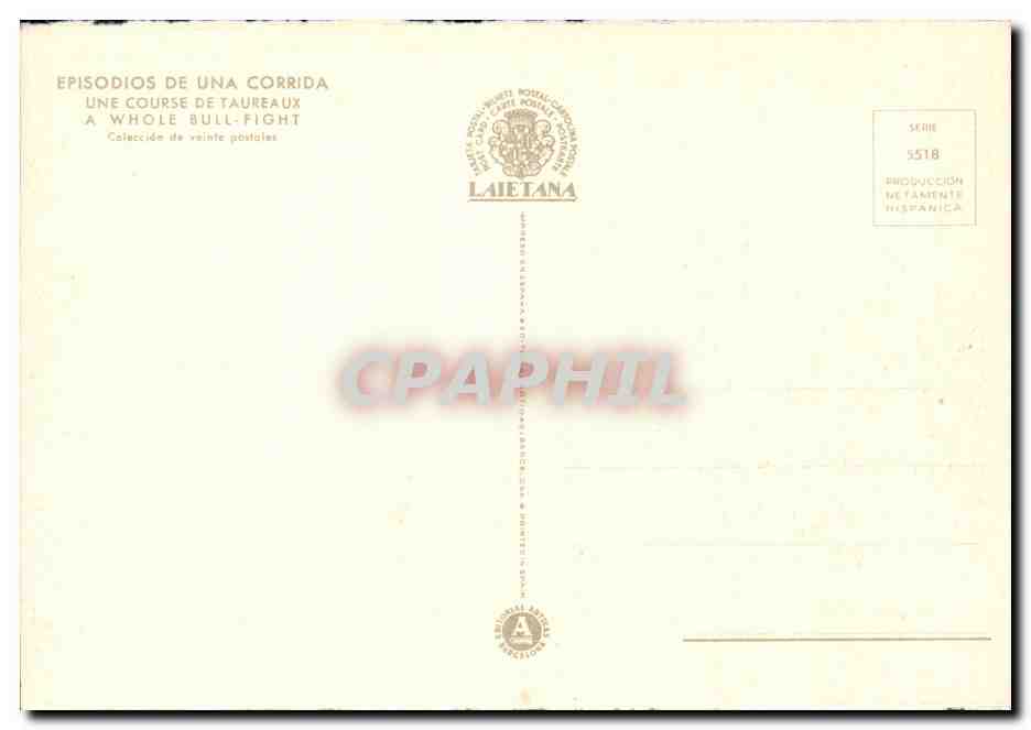 CPA Corrida Un Coup de Pique Puyazo  — Rückseite