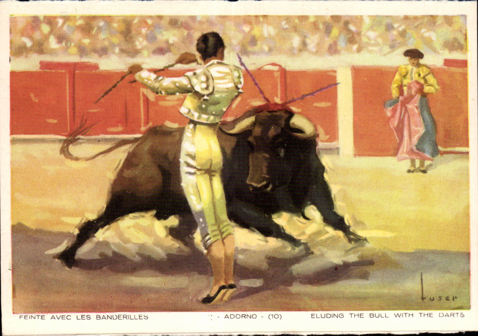 CPA Corrida Feinte Avec Les Banderilles Adorno 