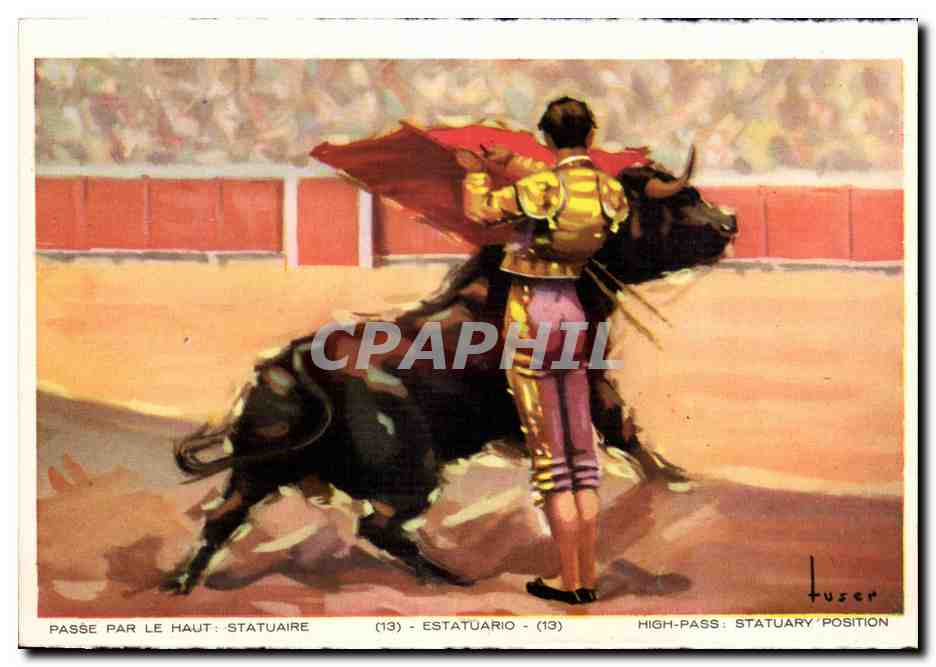 CPA Corrida Passe Par Le Haut Sttuaire Estatuario 