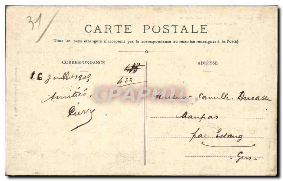 Toulouse - Rue Alsace-Lorraine et Rue Rémusat — angle de l'Union — Rückseite