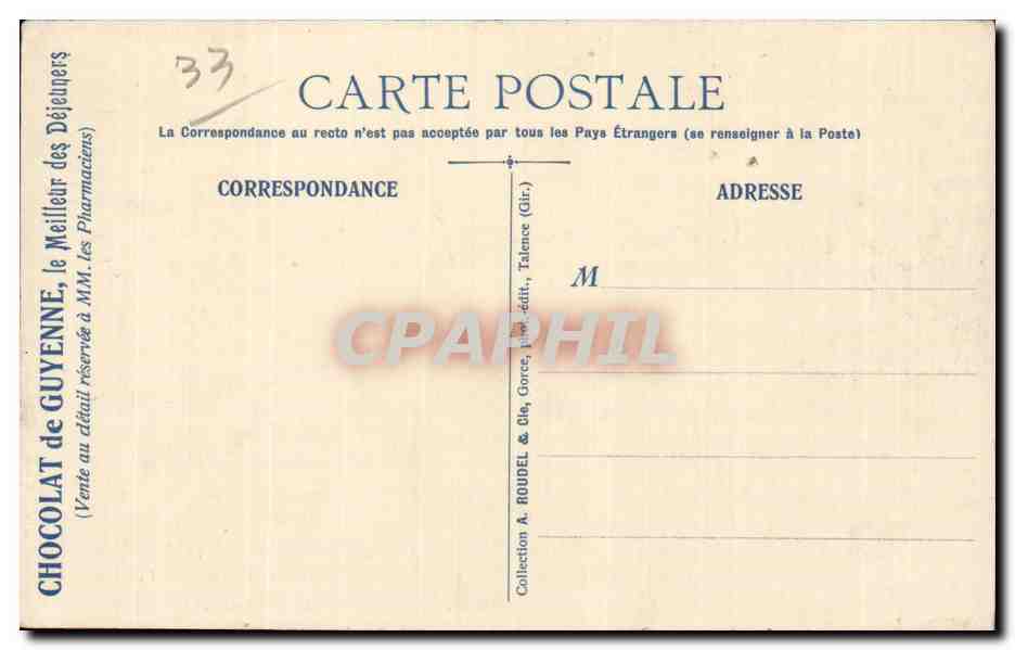 Exposition Maritime de Bordeaux — Le Grand Palais — Chocolat de Guyenne — Verso