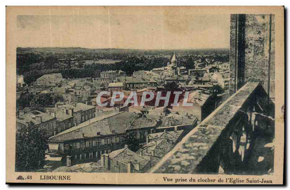 CPA Libourne Vue prise du clocher de l eglise Saint Jean 