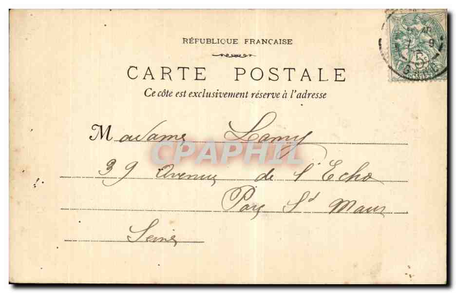 Course de Taureaux — Torero attirant le taureau hors des barricades — E. Lacour — Marseille — Reverso