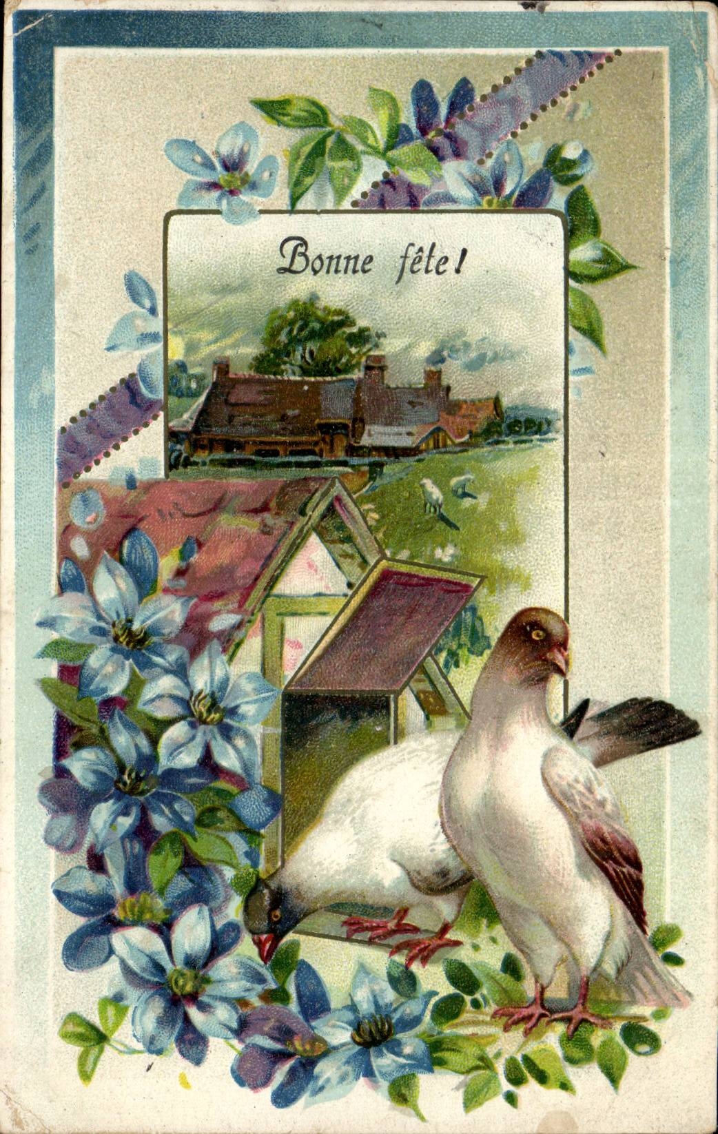 CPA Fantaisie Bonne et Oiseau