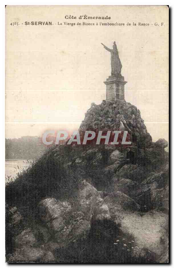 Côte d'Émeraude - La Vierge de Bizeux à l'embouchure de la Rance - St-Servan - G. F.