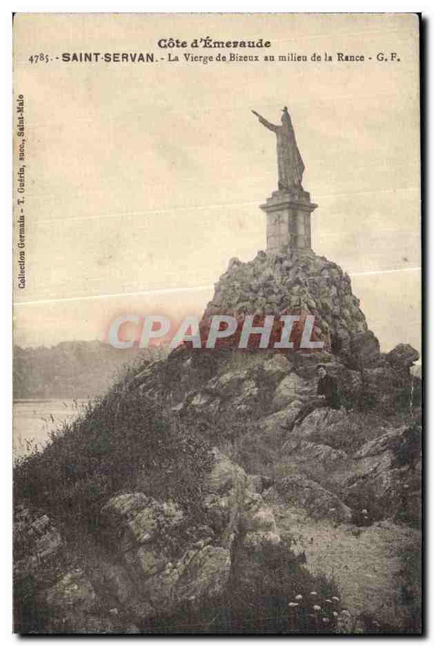 Saint-Servan — Côte d'Émeseaude, La Vierge de Bizeux au milieu de la Rance — T. Gudrîn, succ., Saint-Malo