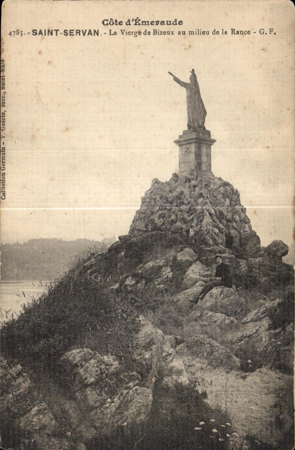 Côte d'Émeraude - La Vierge de Bizeaux au milieu de la Rance - G.F. - Saint-Servan