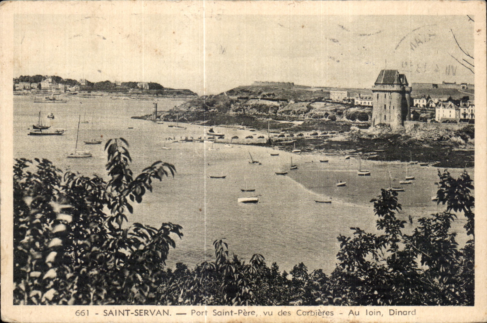 Saint-Servan — Port Saint-Père vu des Corbières — Au loin, Dinard — Édition La Cigogne, n°661