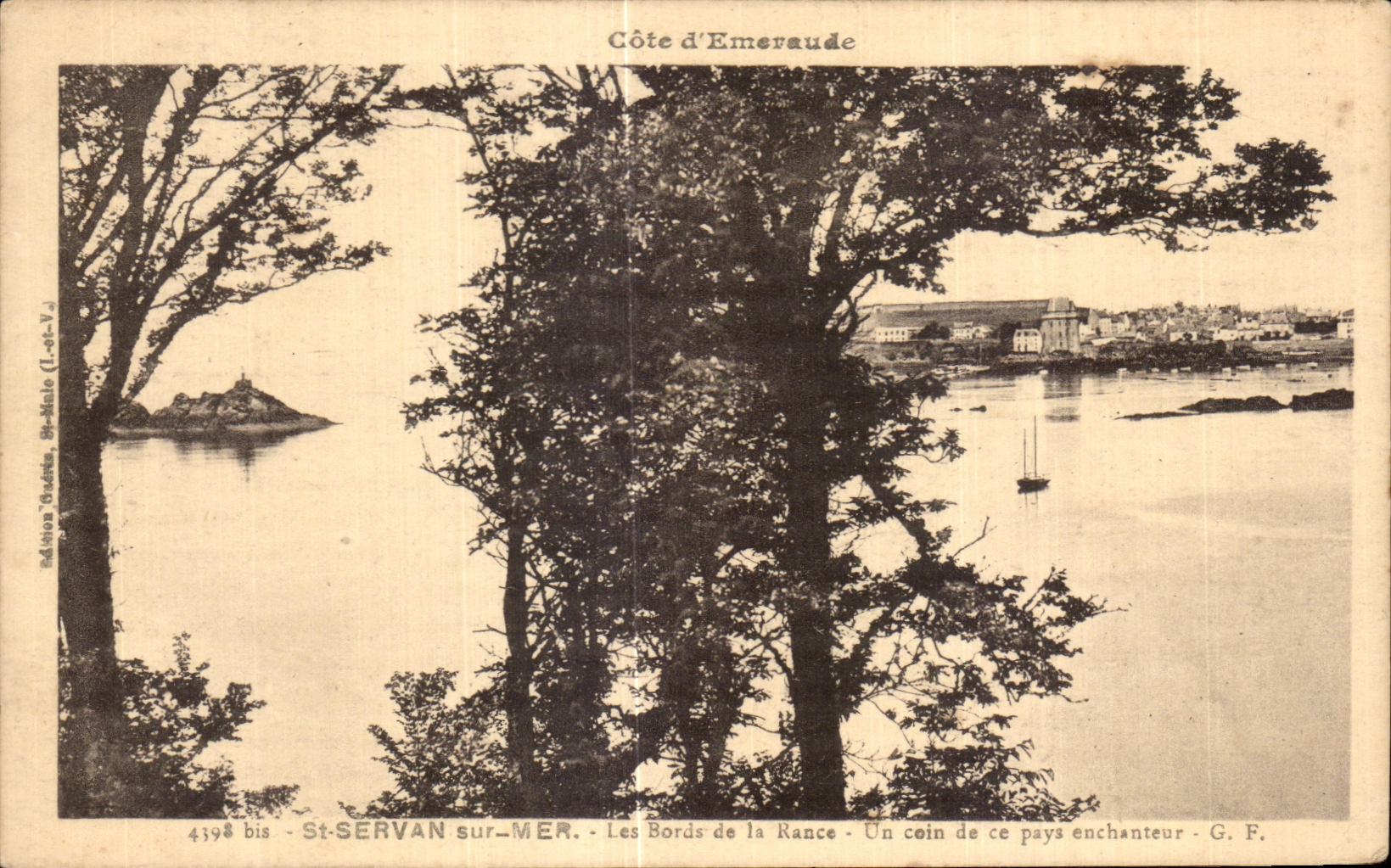 St-SERVAN sur-MER — Les Bords de la Rance — Côte d'Emeraude — G. F. — Édition Baudin (L.-et-V.)