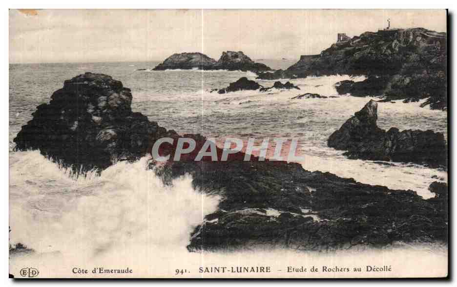 Saint-Lunaire — Étude de Rochers au Décollé — Éditeur E.P.D. n° 941