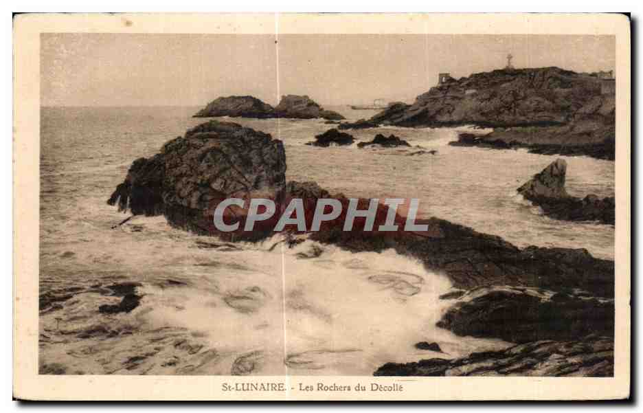 CPA St Lunaire Les Rochers du Decolle