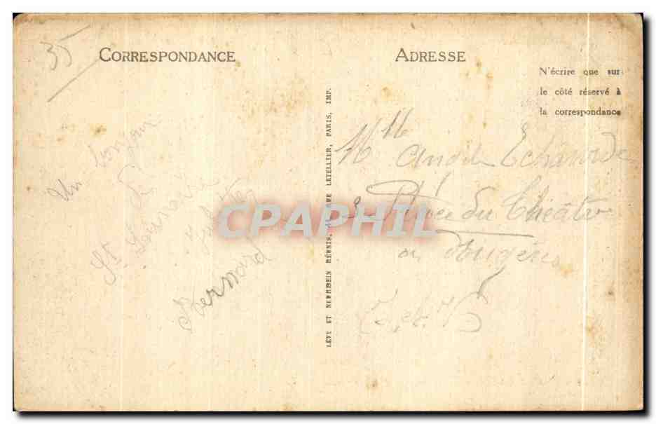 CPA Saint Lunaire Tempete au Decolle — Verso