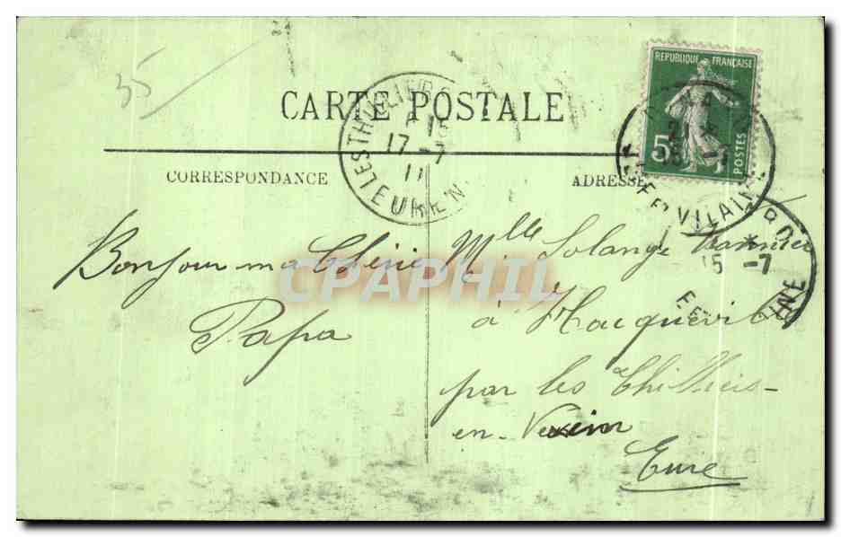 CPA Saint Lunaire Vue prise du Decolle — Verso