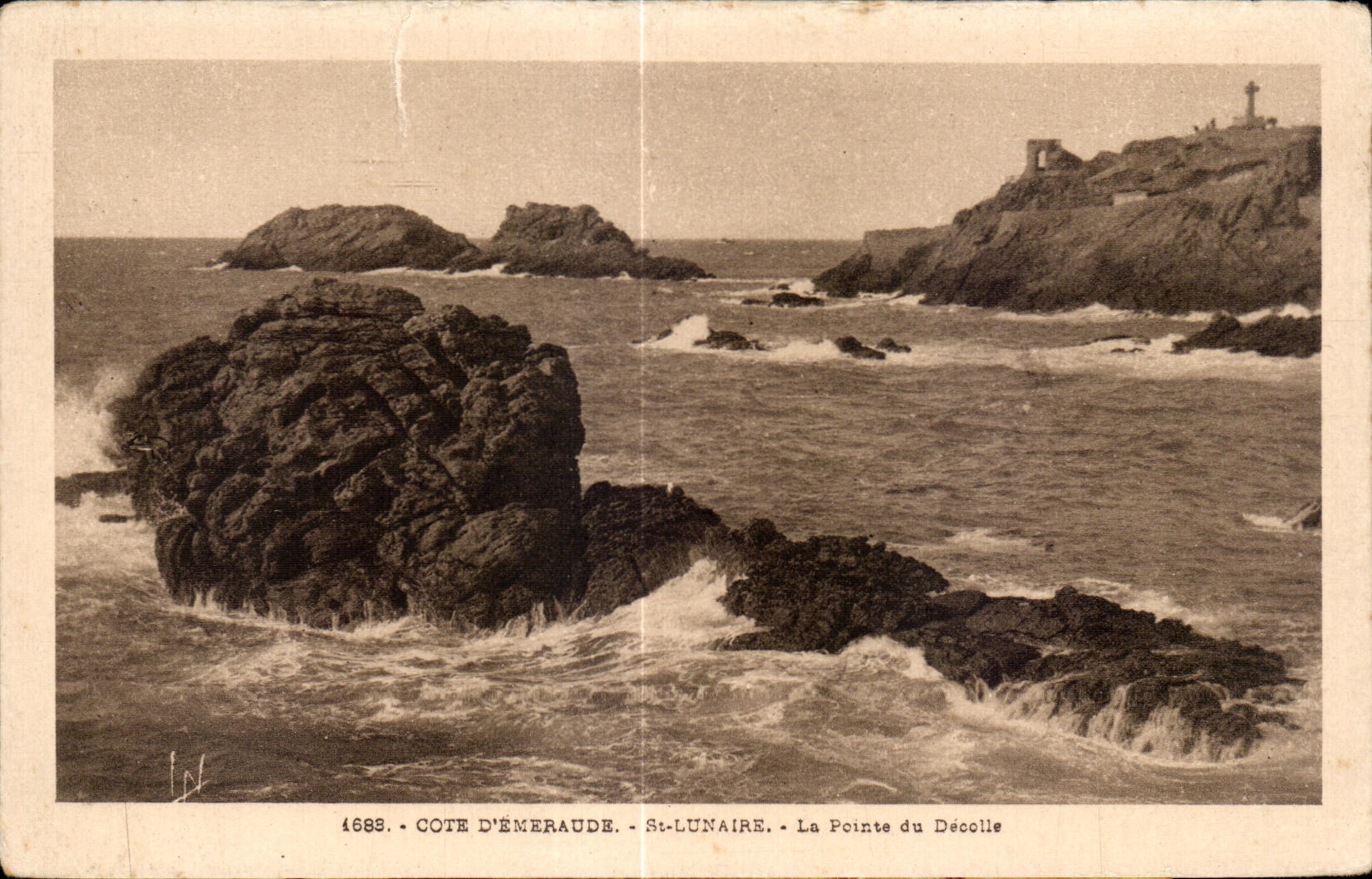 CPA St Lunaire Cote D Emeraude La pointe Du Decolle