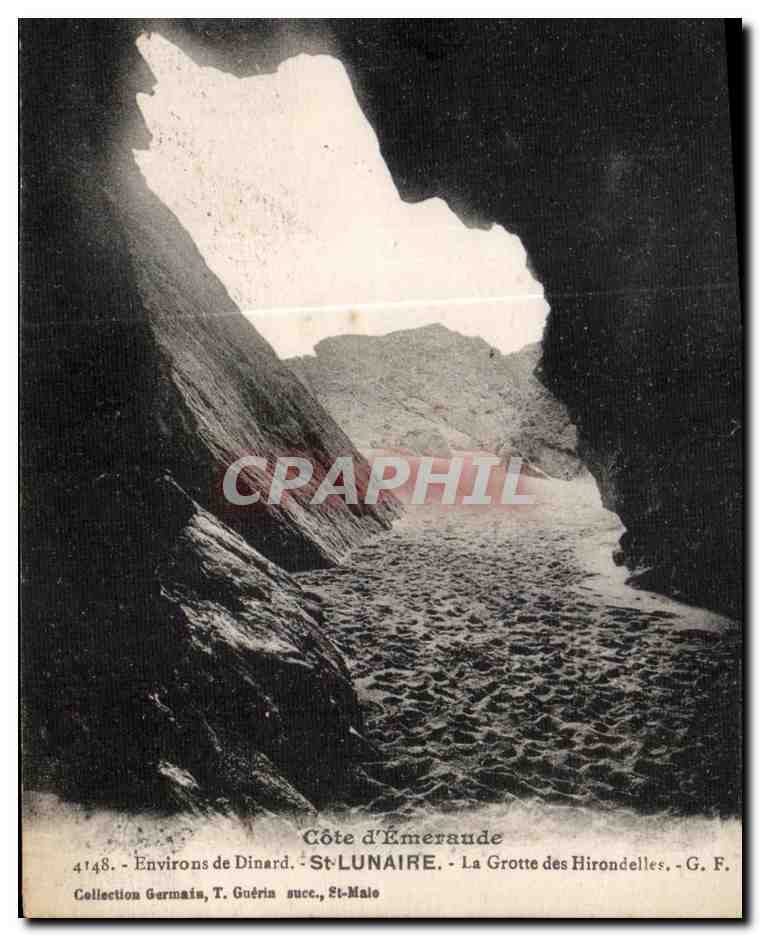 CPA Saint Lunaire Cote D Emeraude Environs de Dinard La Grotte des Hirondelles Collection Germais 