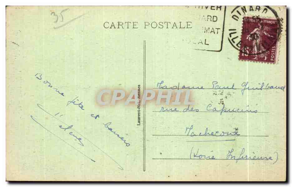 Côte d'Emeraude - La Goule aux Fées - Saint-Enogat — Verso
