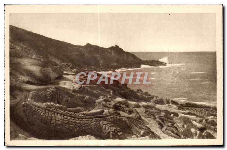 Côte d'Emeraude - ROTHÉNEUF (I.-et-V.) — Les Rochers Sculptés — Le Monstre Marin qui dévora le dernier des Rothéneuf