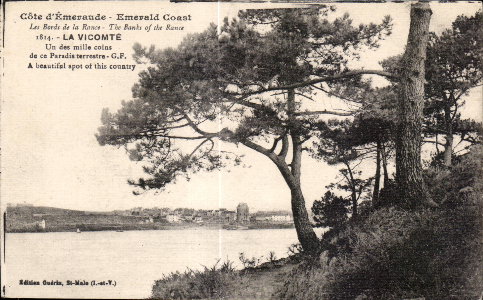 Côte d'Émeraude - Emerald Coast — Les Bords de la Rance - La Vicomté — Édition Guérin, St-Malo (I.-st-V.)