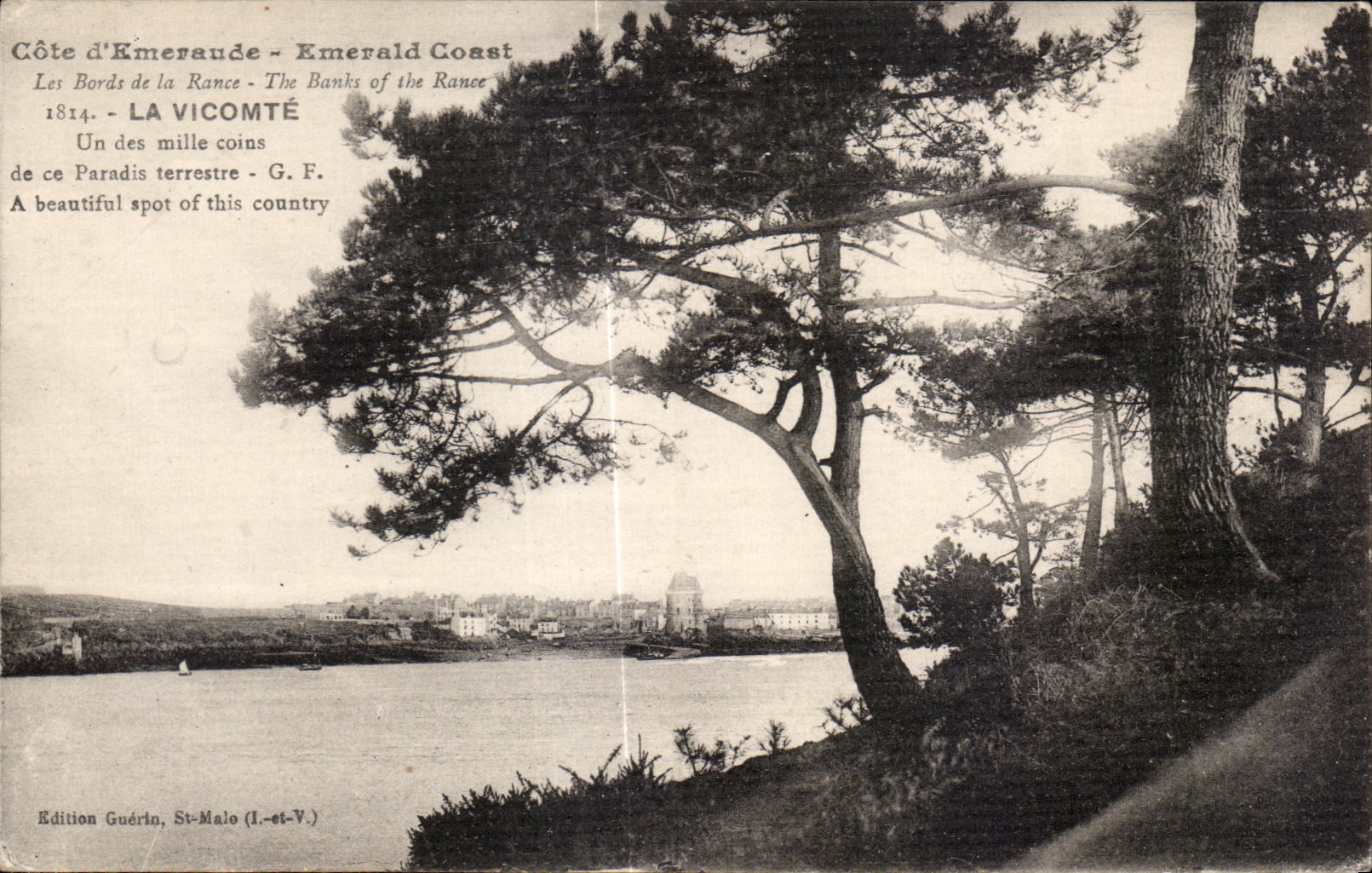 Côte d'Émeraude - Emerald Coast — Les Bords de la Rance - La Vicomté — Édition Guérin, St-Malo (I.-et-V.)
