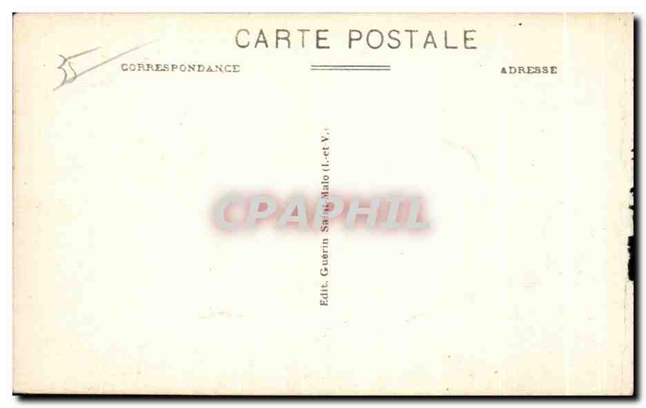 ST-SERVAN-sur-MER — Vue Générale prise du Marégraphe G. F. — Éditeur Guérin Malo (L.-et-V.) — Reverso