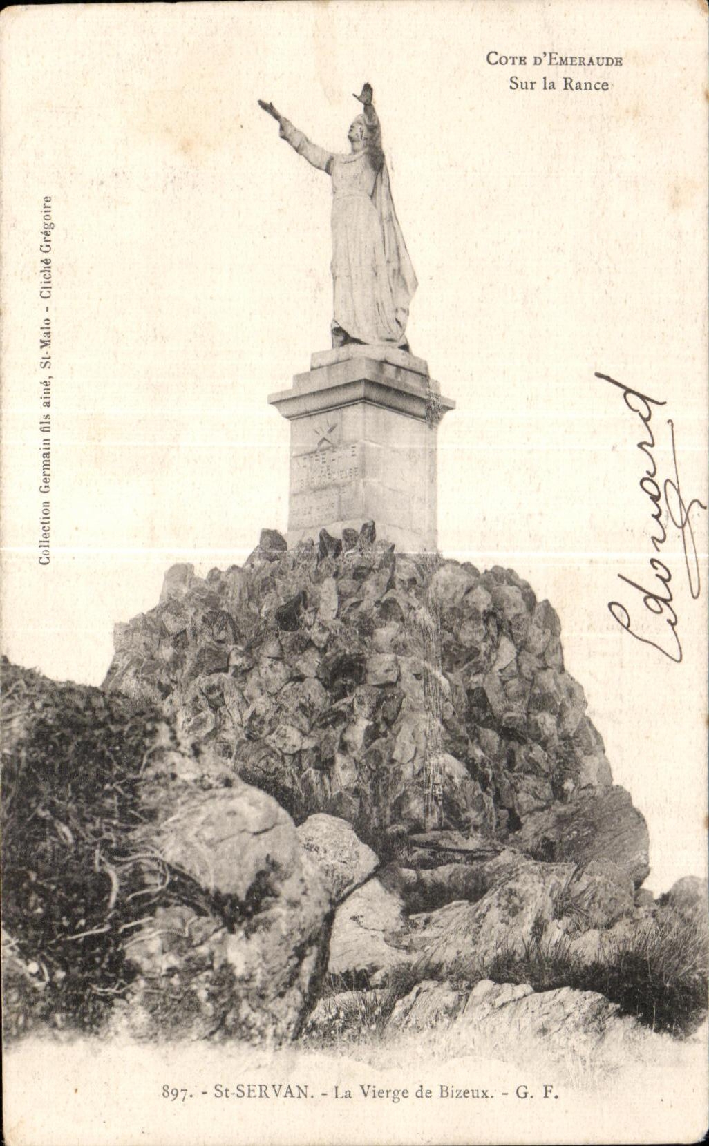 La Vierge de Bizeux — Cote d’Émeraude sur la Rance — St-Servan — G. F. — n°897