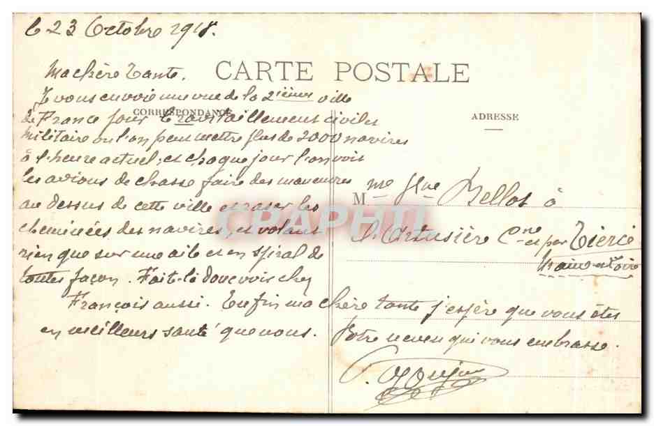 CPA Bordeaux Vue prise en aeroplane — Verso