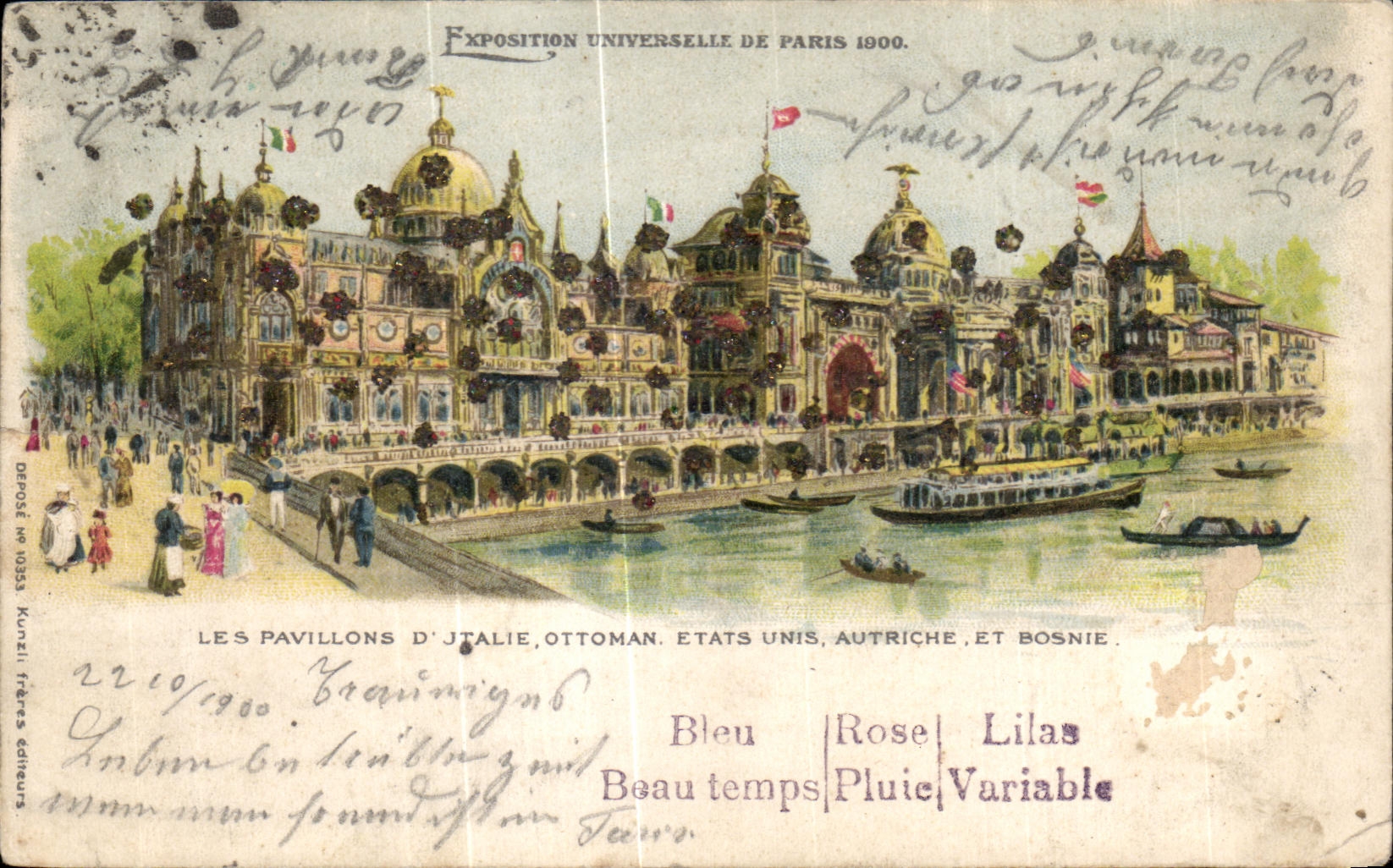 CPA Exposition Univiverselle de Paris Les Pavillons D Jtalie Ottman Etats Unts Autriche et Bosnie